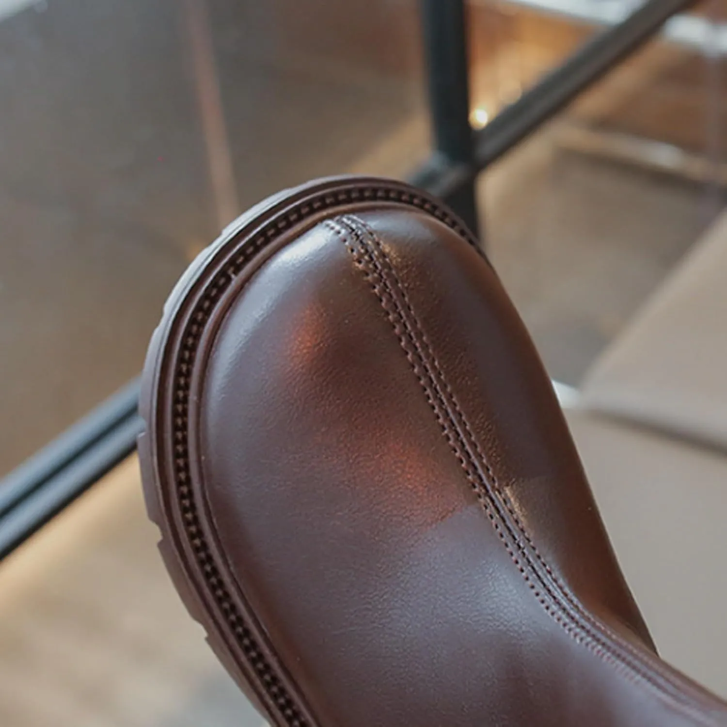 Kids Leather Snow High Boots Winter Back Side Zipper Ankle Shoes Toddler Warm Plush Lined Toddler Boot Outdoor