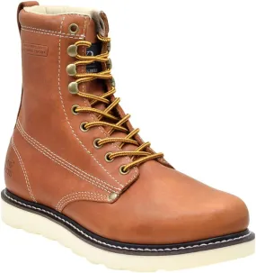 King Rocks Work Boots Men's 8" Plain Toe Wedge Comfortable Boots for Work and Construction