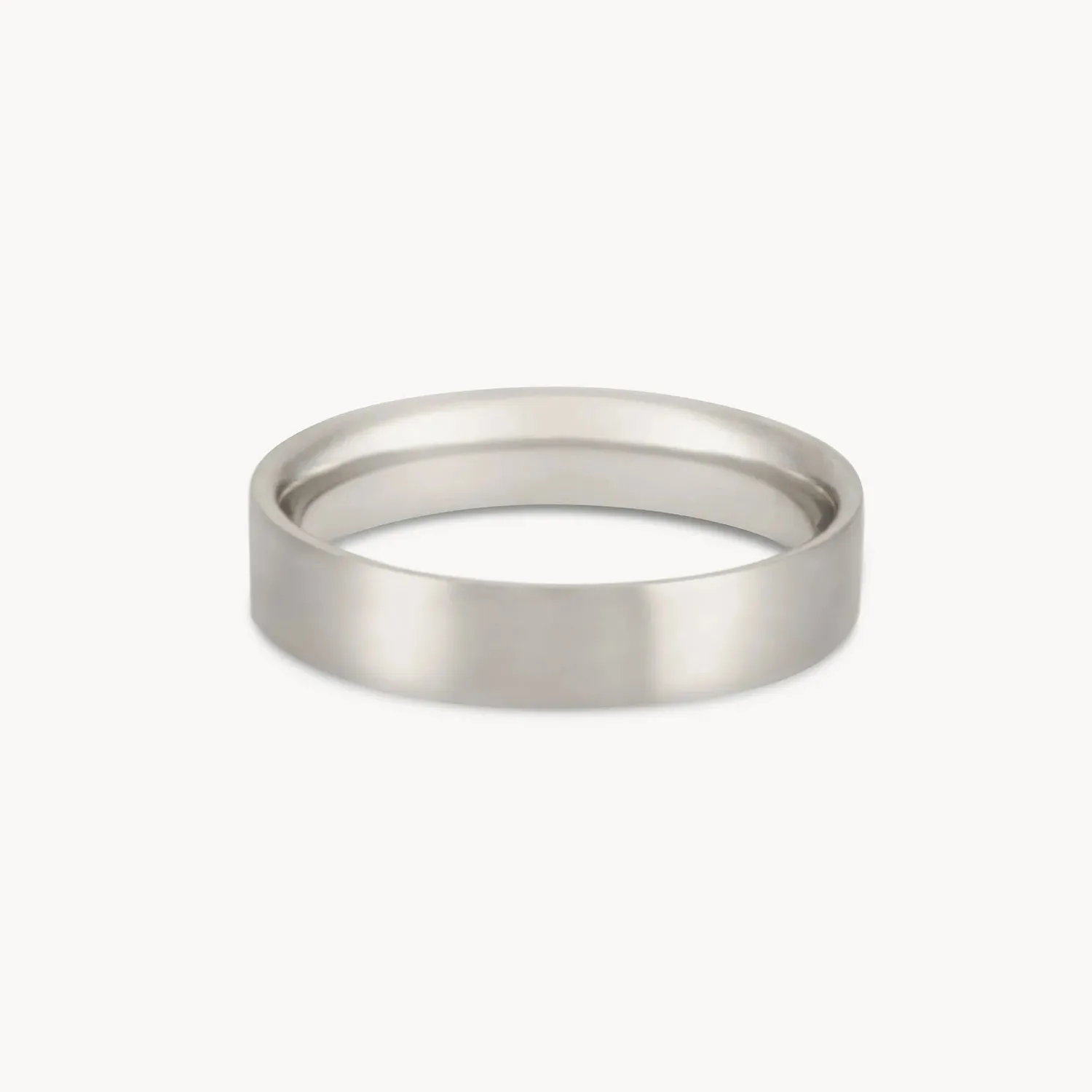 Larger everlast band polished - 14k white gold, polished