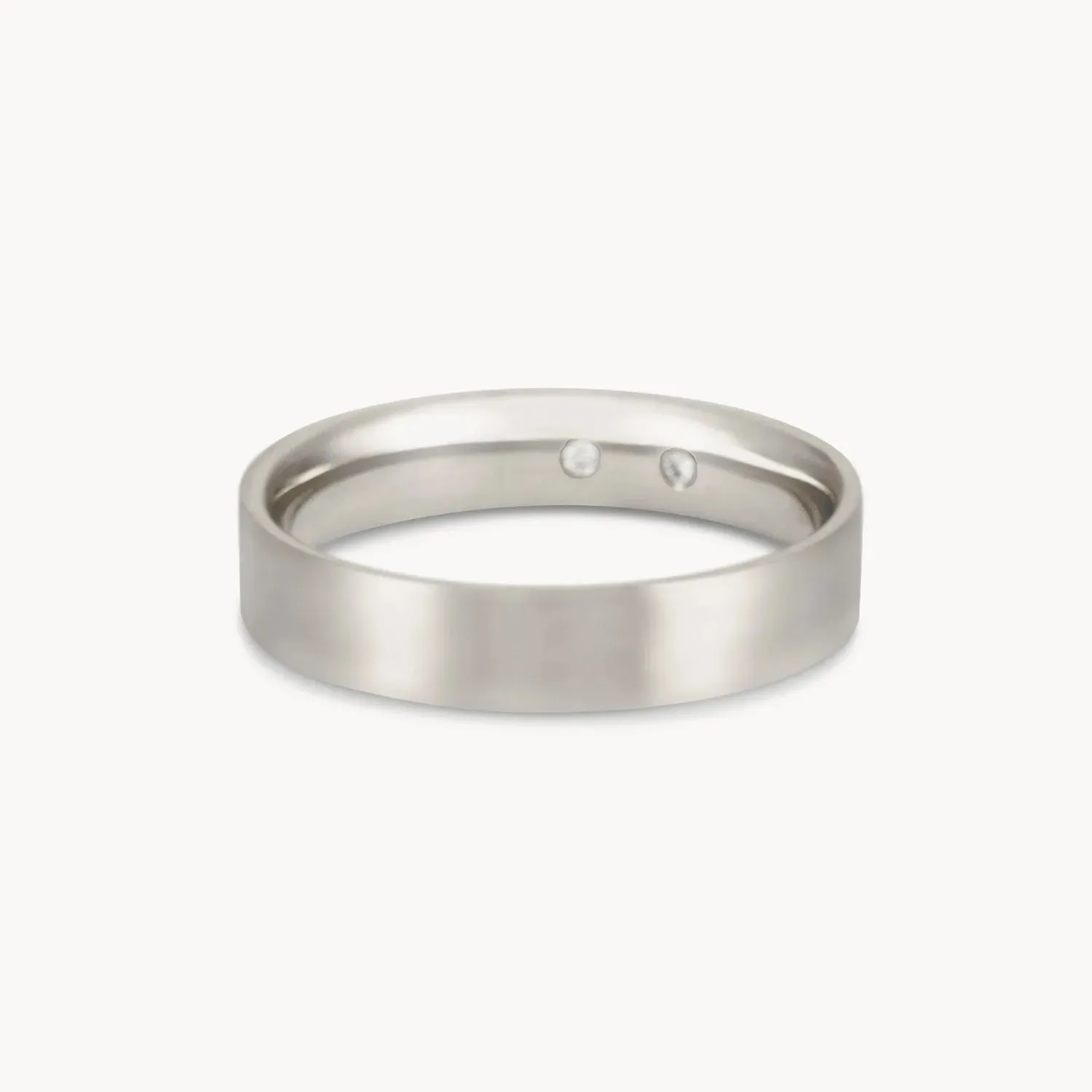 Larger everlast band polished - 14k white gold, polished