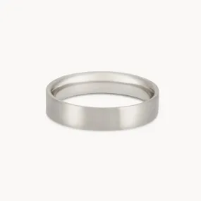 Larger everlast band polished - 14k white gold, polished