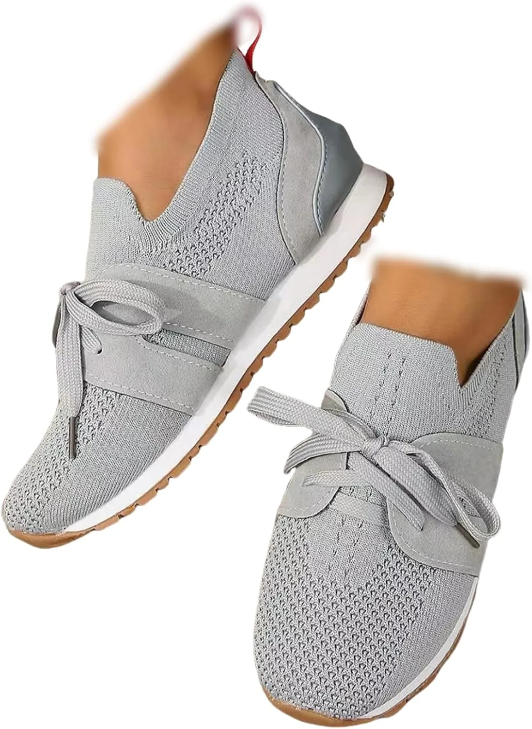 Lausiuoe Slip On Sneakers Women Arch Support Walking Shoes Comfort Light Weight Mesh Tennis Running Gym Fashion Sneakers 2025