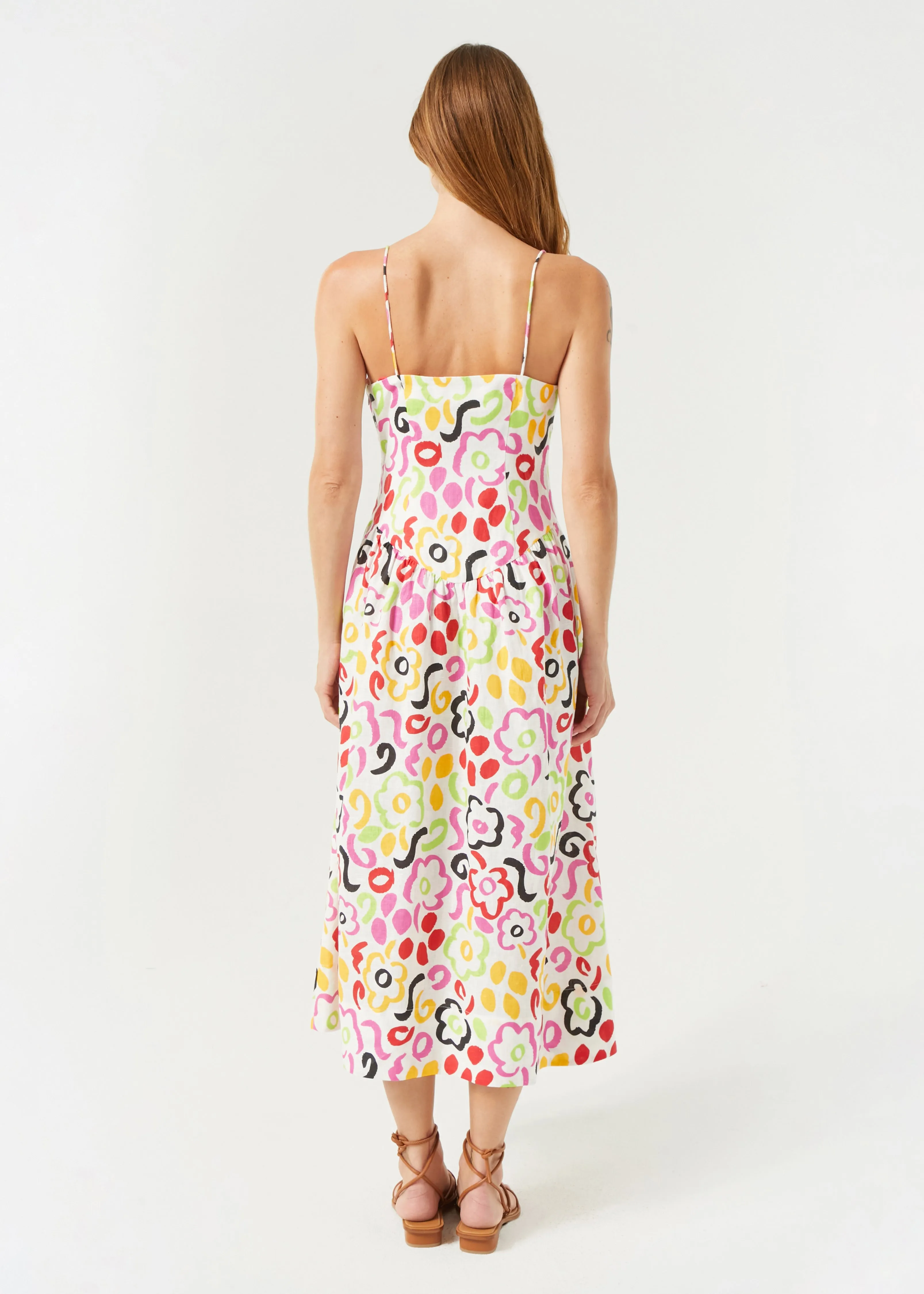 Linen Sophie Dress | Painted Bloom