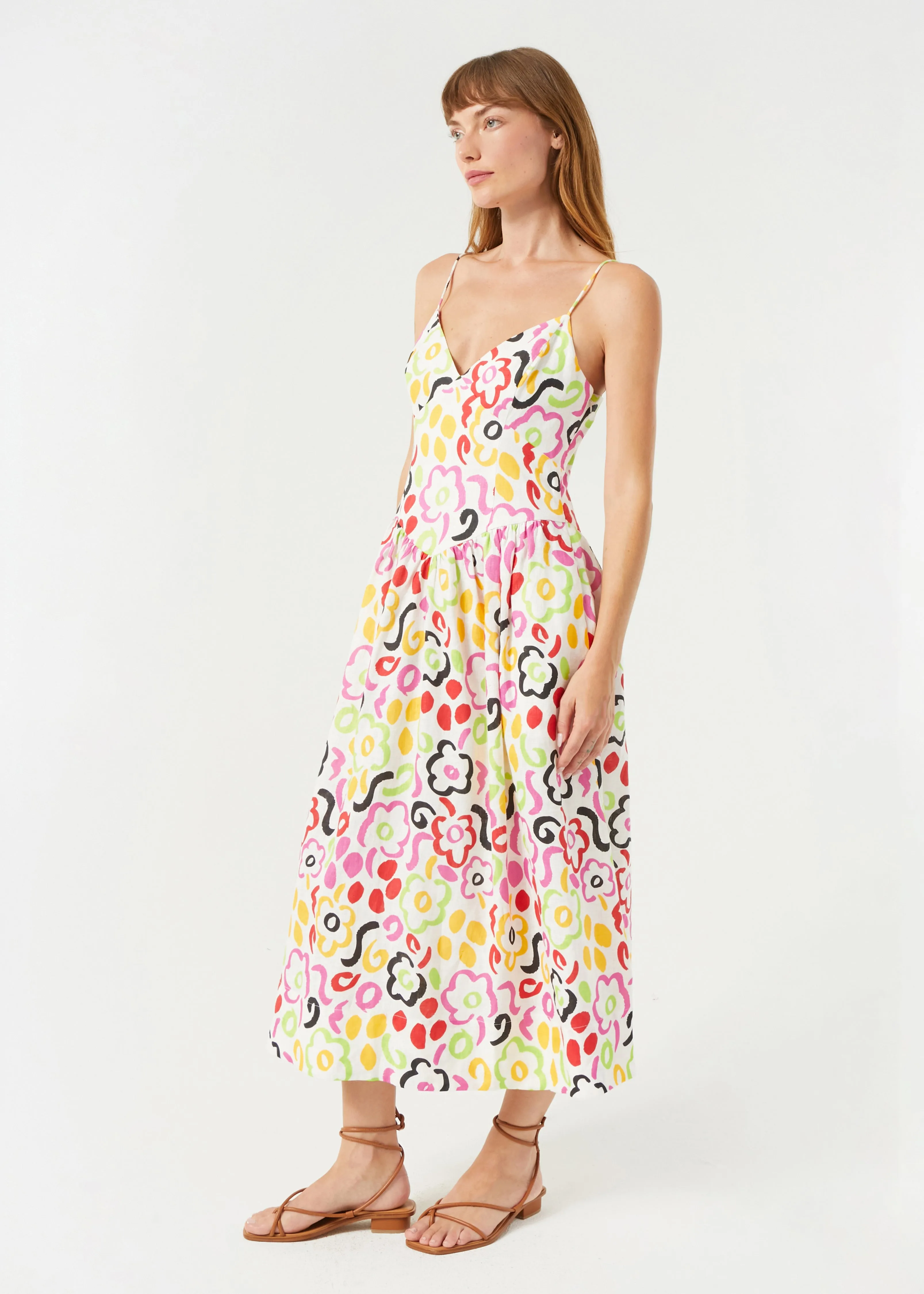 Linen Sophie Dress | Painted Bloom