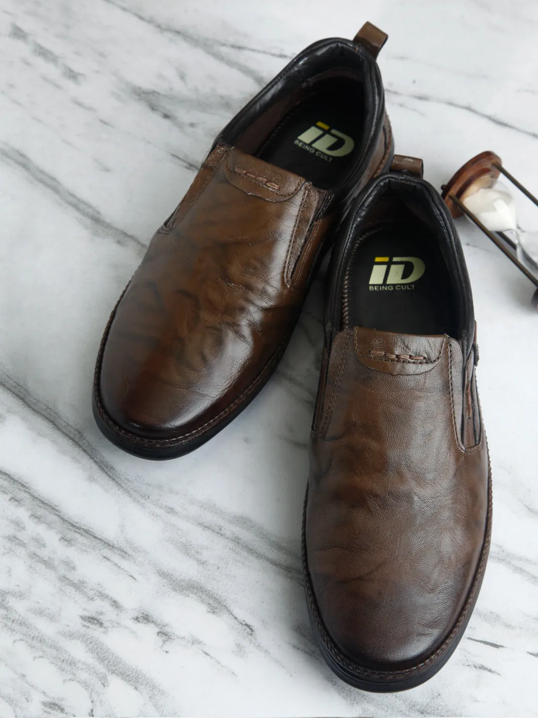 Men's Brown Dual Tone Comfort Slip On (ID1113)