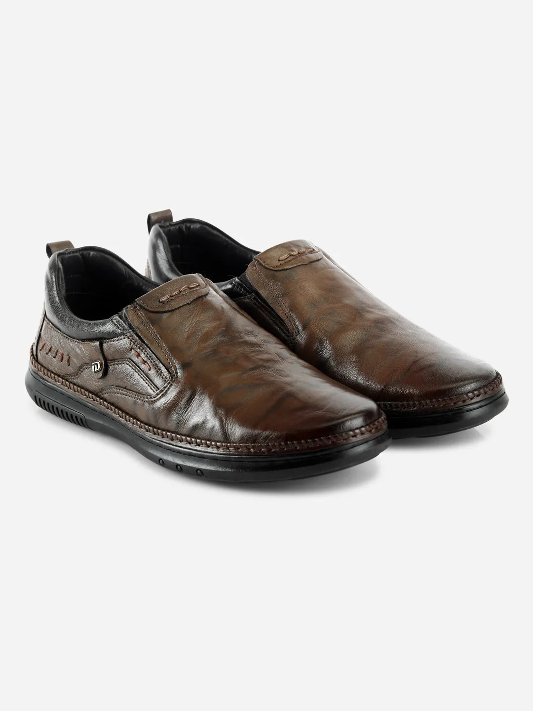 Men's Brown Dual Tone Comfort Slip On (ID1113)