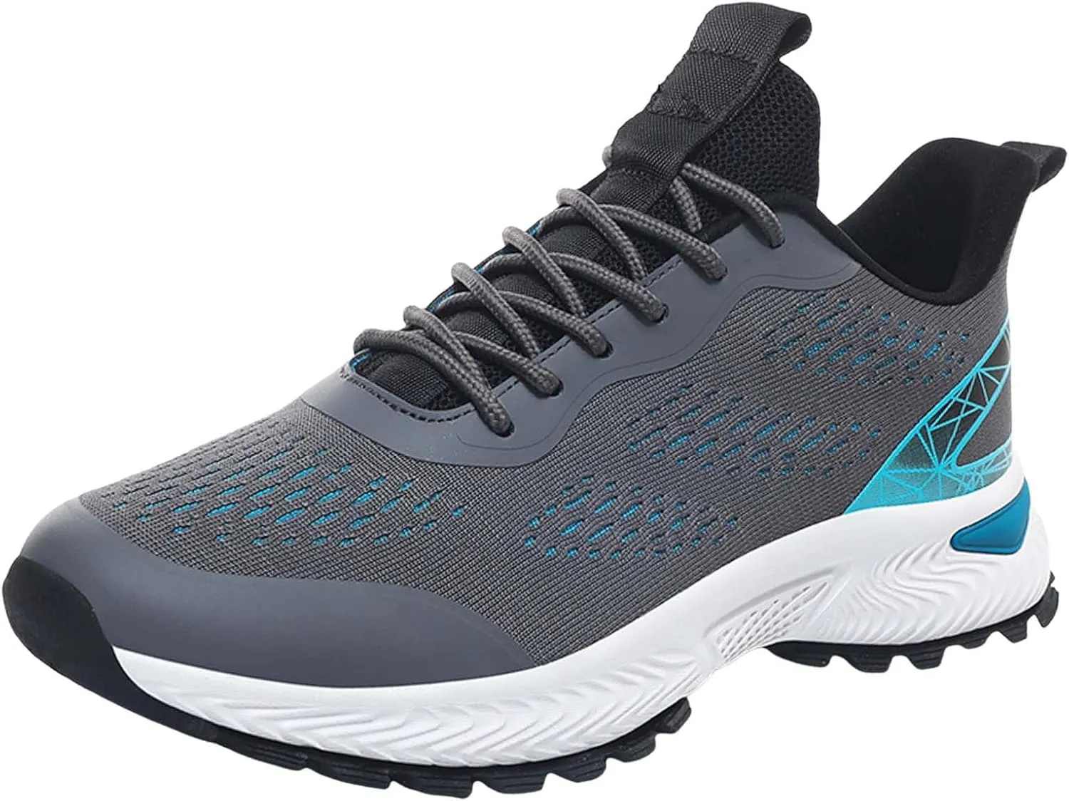 Men's Classic Casual Jogging Sneakers Comfortable Breathable Lace Up Sneaker Breathable Diabetic Shoes for Men