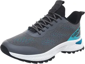 Men's Classic Casual Jogging Sneakers Comfortable Breathable Lace Up Sneaker Breathable Diabetic Shoes for Men