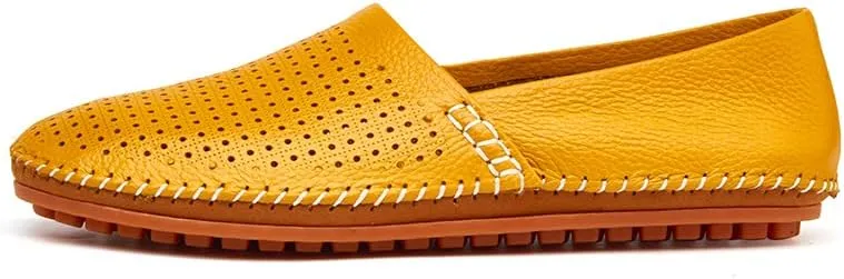 Men's Leather Loafer Flats Lightweight Casual Slip On Shoes for Walking Driving Dress