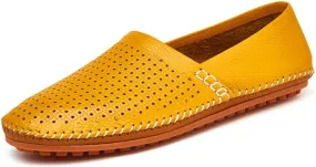 Men's Leather Loafer Flats Lightweight Casual Slip On Shoes for Walking Driving Dress