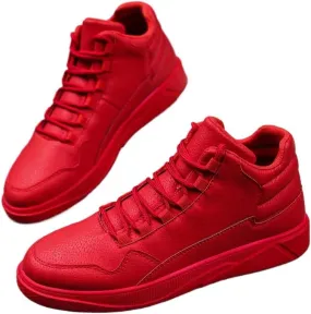 Men's red Fashion Sneakers Running Shoes Casual Slip on Walking Tennis Gym Sneakers/Skateboard Shoes