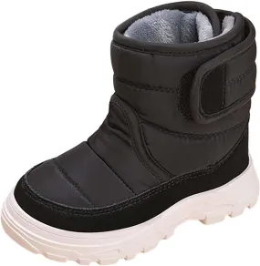 Open Toe Fuzzy Snow Booties For Boys Kids Winter Ski Shoes Toddler Fleece Breathable Sport Boots Fashion Non Slip Warm