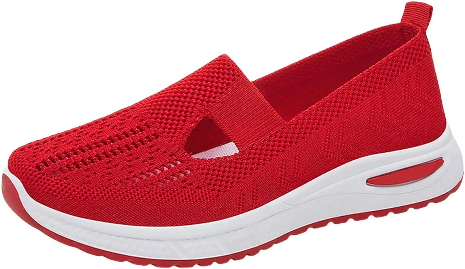 Orthopedic Shoes for Women Woven Orthopedic Slip On Shoes Women Mesh Breathable Casual Shoes Trendy Waterproof Sneakers Steel Toe Tennis Shoe Trainers Shoe