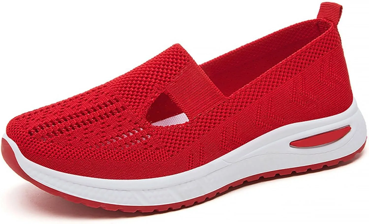 Orthopedic Shoes for Women Woven Orthopedic Slip On Shoes Women Mesh Breathable Casual Shoes Trendy Waterproof Sneakers Steel Toe Tennis Shoe Trainers Shoe