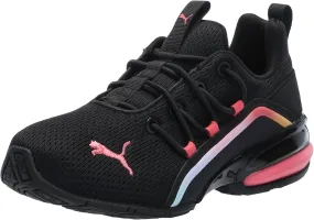 PUMA Cross Training Shoes Axelion Mesh Sneaker, 10.5 US Unisex Little Kid, Black-Loveable
