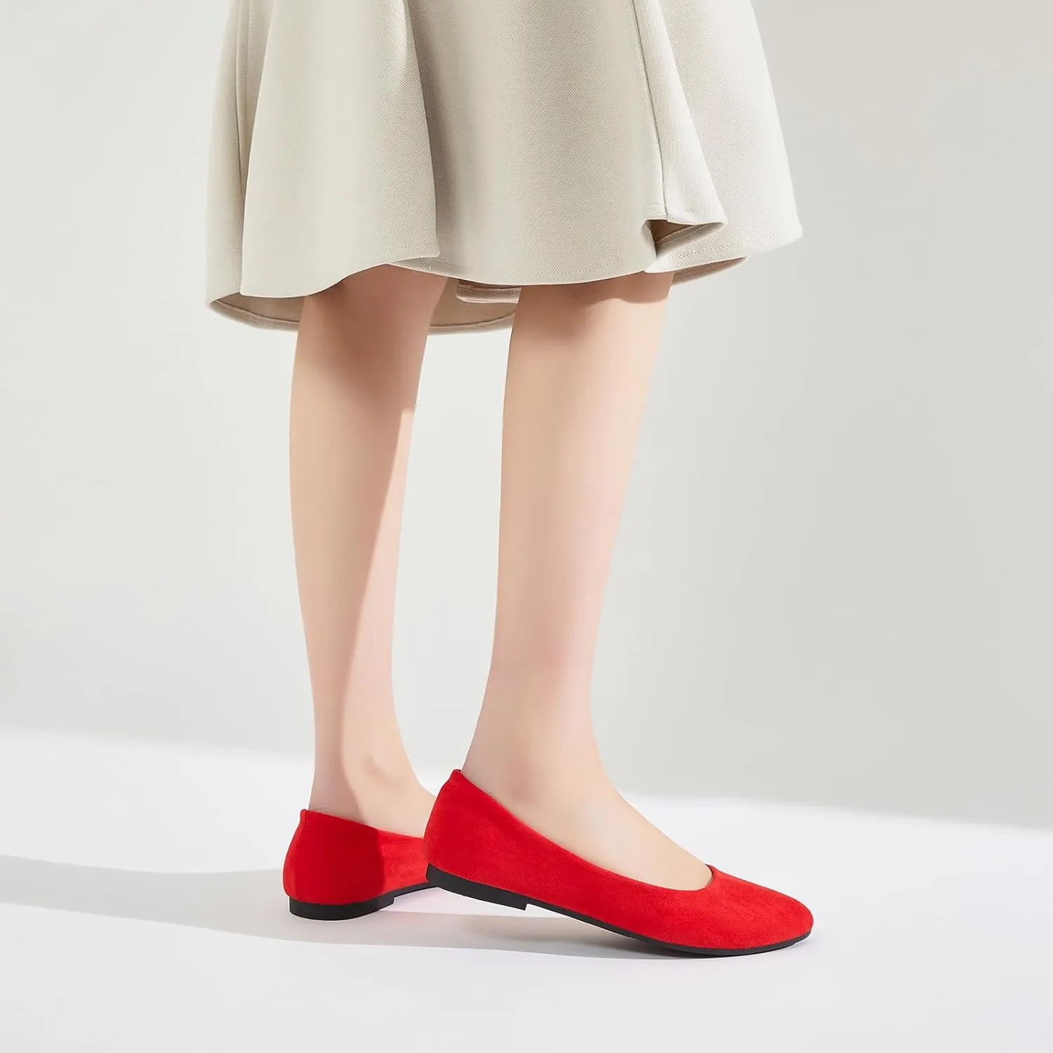 Shupua Flats for Women Round Toe Flat Shoes Dressy Black Ballet Flats Comfortable Womens Dress Shoes Ballerina Flats for Work