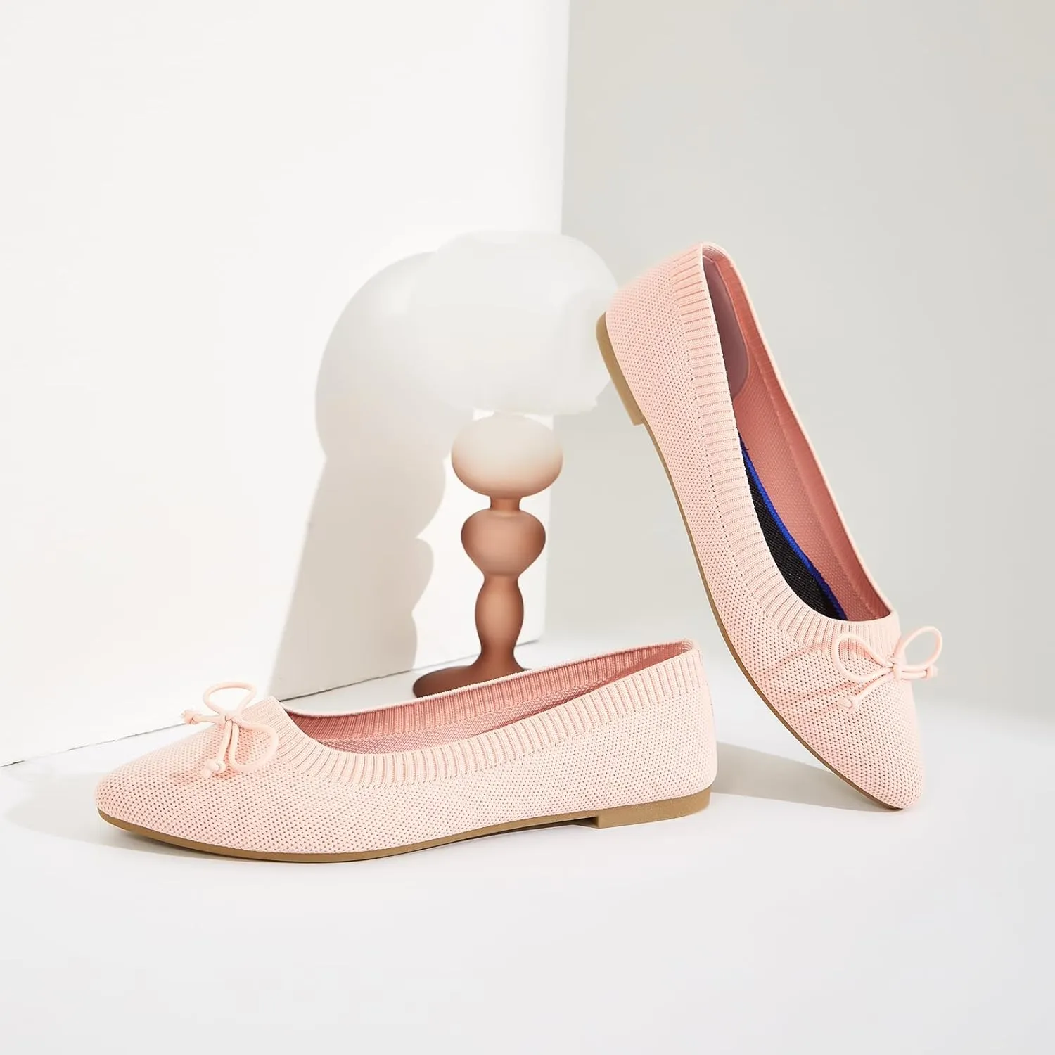 Shupua Women's Flats Black Flats Shoes Pointed Toe Ballet Flats Comfortable Bow Girls Flats Dressy