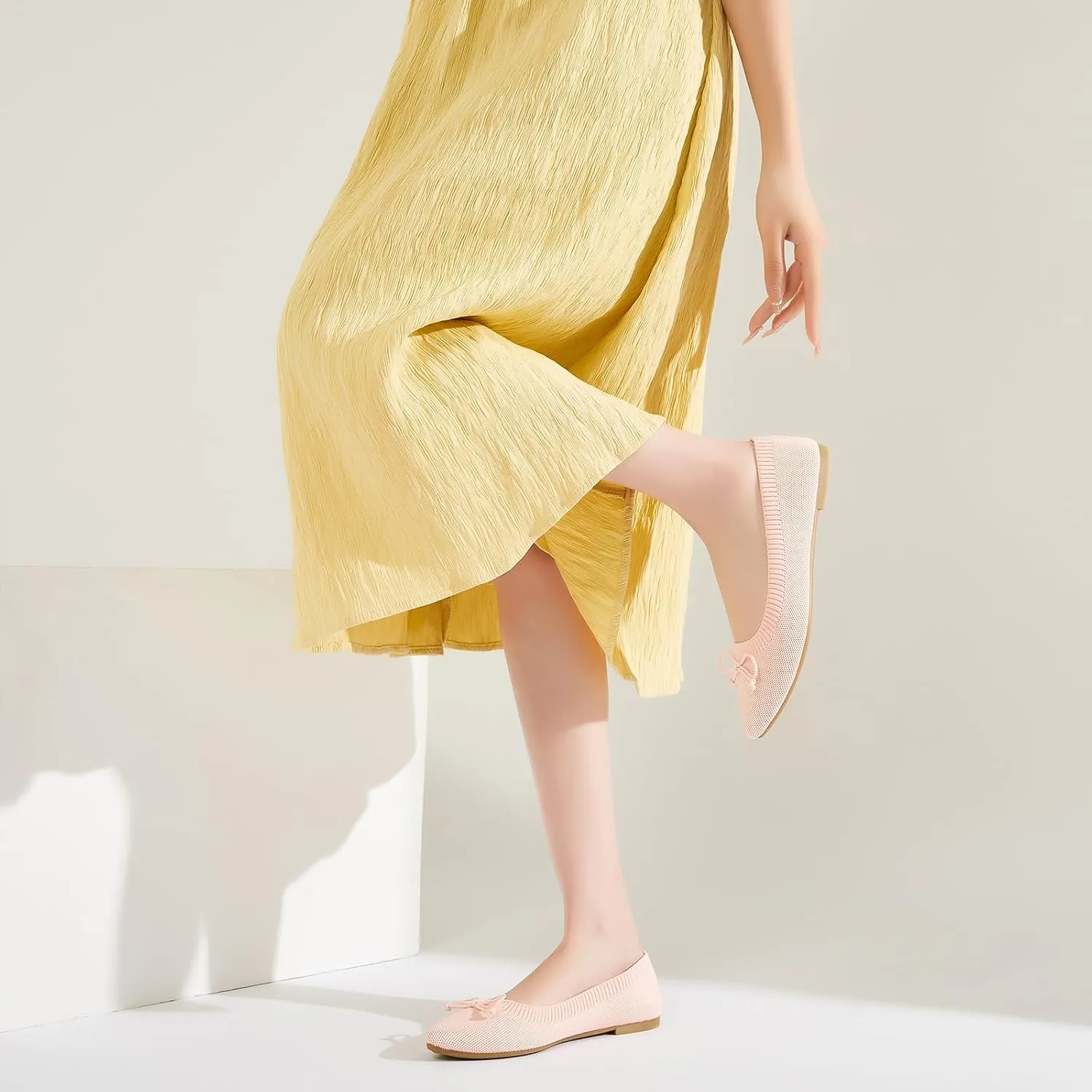 Shupua Women's Flats Black Flats Shoes Pointed Toe Ballet Flats Comfortable Bow Girls Flats Dressy