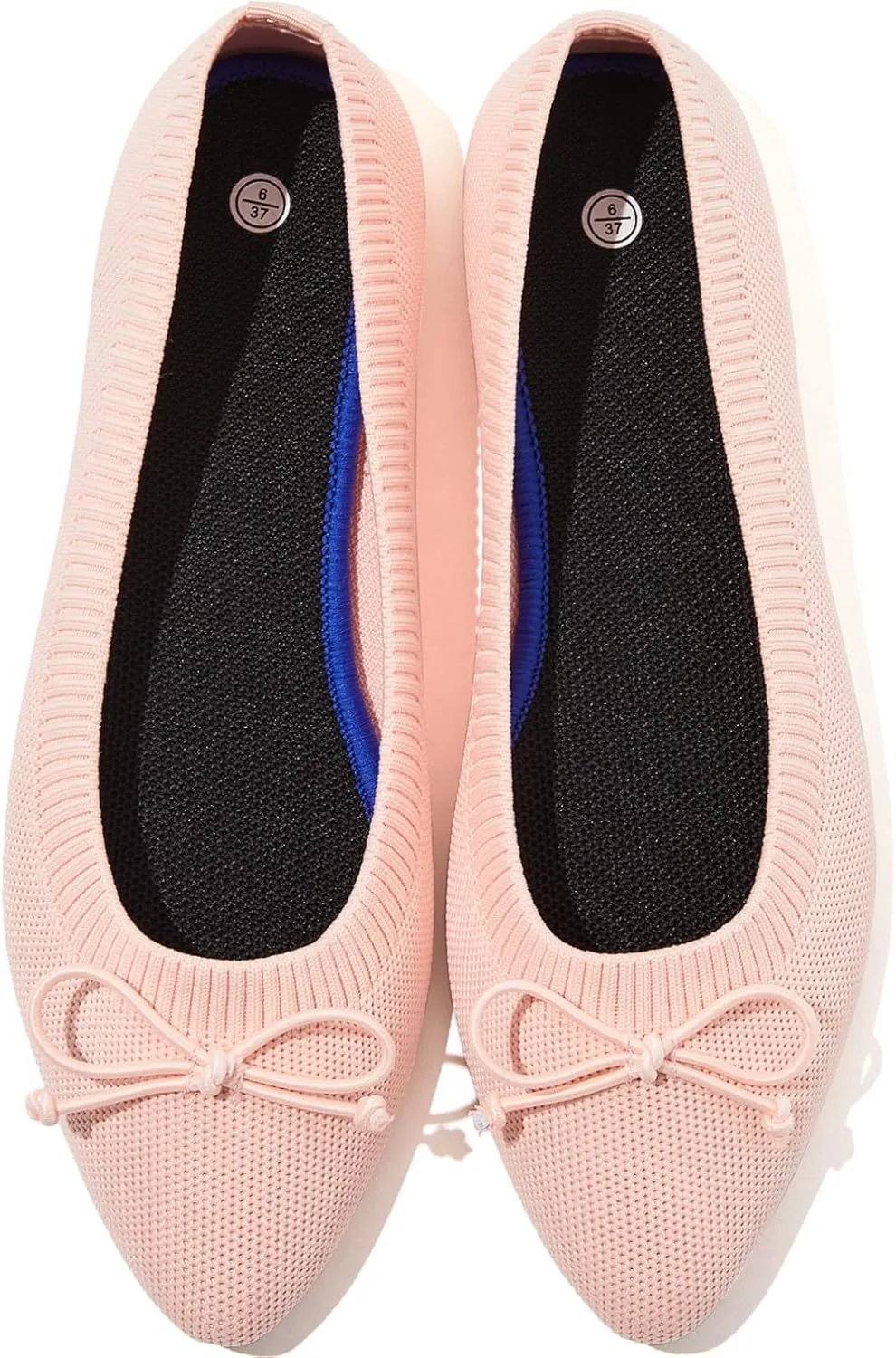 Shupua Women's Flats Black Flats Shoes Pointed Toe Ballet Flats Comfortable Bow Girls Flats Dressy