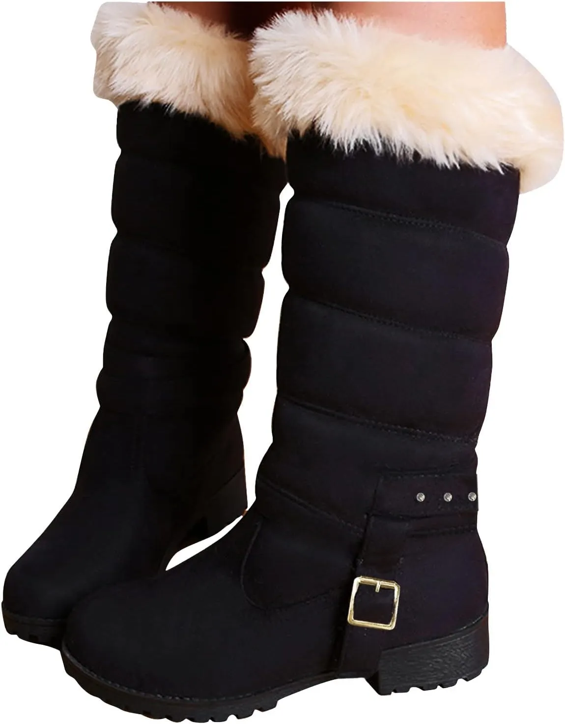 Snow Boots for Women - Waterproof Winter Work Boots with Fleece Lining