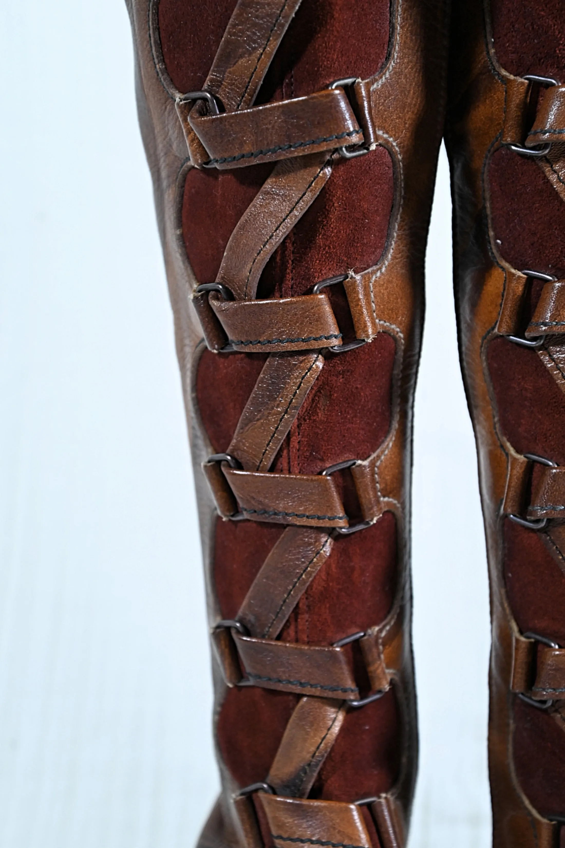 SOLD Sbicca Vintage 70s Lace Up Leather Boots, Granny Campus Packer Boots 8 1/2