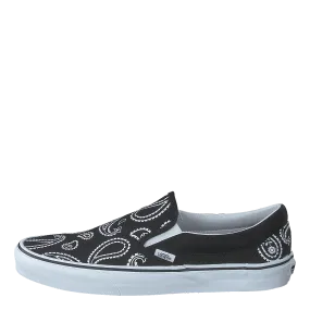 Ua Classic Slip-on (peace Paisley) Blk/trwht