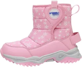 Unisex Boys Girls High-Top Snow Boots Kids Winter Warm Faux  Lined Outdoor Sport Shoes Non Slip Kids Holly Boots