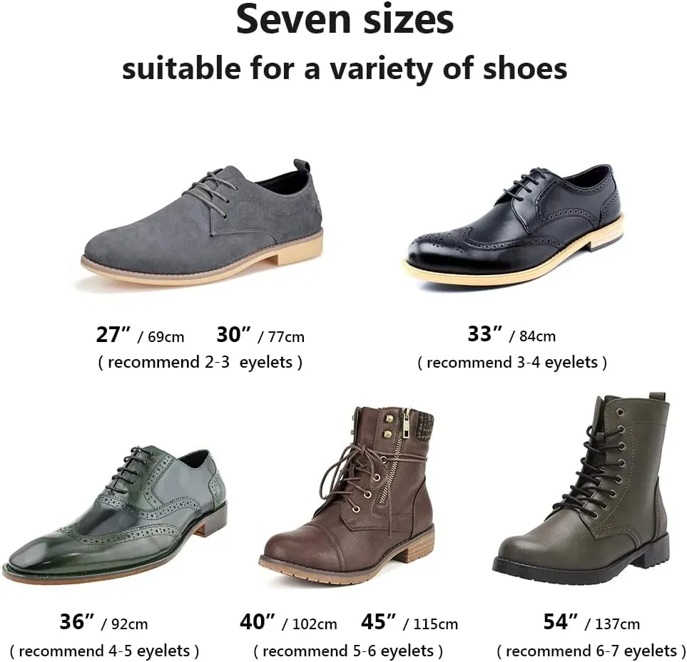 UpUGo Waxed Round Shoe Laces, 3/32" Thin Formal Business Oxford Shoelaces for Men or Women's Dress Shoes