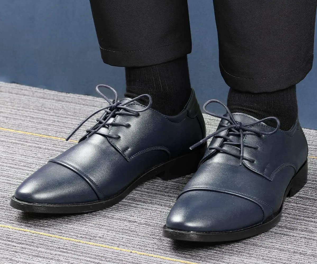 UpUGo Waxed Round Shoe Laces, 3/32" Thin Formal Business Oxford Shoelaces for Men or Women's Dress Shoes