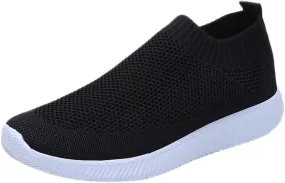 Women Running Shoes Lightweight Tennis Shoes Non Slip Slip On Shoes Women Cute Men Shoes Casual Brown Sneakers Black Tennis Shoe Trainers Shoe